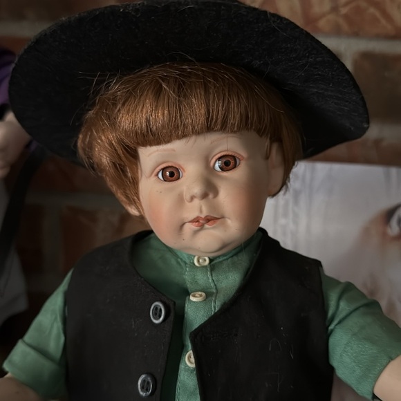 ❤️ 1990 Amish Blessings Porcelain Rebecca
Doll Julie Good Kruger Edwin M Knowles - Picture 13 of 16
